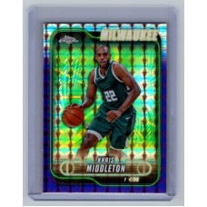 2024-25 Topps Chrome Breakers Delight Khris Middleton #75 Purple Geometric Refractor - (1:1 breaker) /129 Milwaukee Bucks