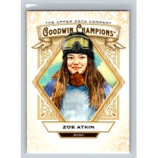 2025 Upper Deck Goodwin Champions Zoe Atkin #55 Base Set Rookie Skiing
