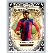 2025 Upper Deck Goodwin Champions Lamine Yamal #19 Glossy Black Parallel Rookie Soccer 1:2 Hobby, 1:2 e-Pack