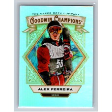 2025 Upper Deck Goodwin Champions Alex Ferreira #67 Silver Foil Parallel Rookie Skiing 1:5 Hobby, 1:5 e-Pack, 1:10 Blaster