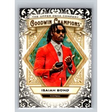 2025 Upper Deck Goodwin Champions Isaiah Bond #32 Glossy Black Parallel Prospect Football 1:2 Hobby, 1:2 e-Pack