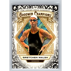 2025 Upper Deck Goodwin Champions Gretchen Walsh #37 Glossy Black Parallel Rookie Swimming 1:2 Hobby, 1:2 e-Pack
