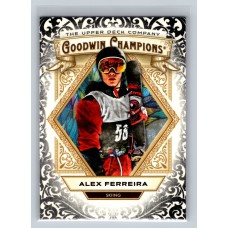 2025 Upper Deck Goodwin Champions Alex Ferreira #67 Glossy Black Parallel Rookie Skiing 1:2 Hobby, 1:2 e-Pack