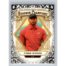 2025 Upper Deck Goodwin Champions Tiger Woods #1 Glossy Black Parallel Golf 1:2 Hobby, 1:2 e-Pack