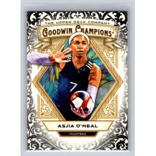 2025 Upper Deck Goodwin Champions Asjia O'Neal #79 Glossy Black Parallel Rookie Volleyball 1:2 Hobby, 1:2 e-Pack