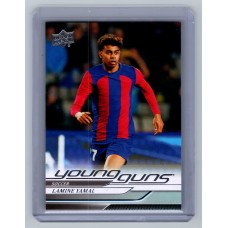 2025 Upper Deck Goodwin Champions Lamine Yamal #YG-1 Young Guns Rookie Soccer 1:3 Hobby, 1:3 e-Pack, 1:3 Blaster