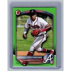 2025 Bowman Eury Pérez #39 Base Neon Green – /399 (1:332 hobby, 1:109 jumbo, 1:266 value) Miami Marlins