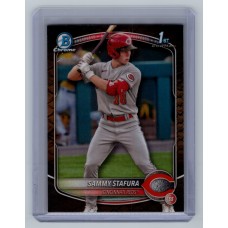 2025 Bowman Sammy Stafura #BCP-100 Bowman Chrome Prospects Reptillian Refractor (1:13) Cincinnati Reds