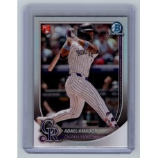 2025 Bowman Adael Amador #31 Base Red Rookie Redemption Colorado Rockies