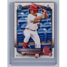 2025 Bowman JJ Wetherholt #BCP-22 Bowman Chrome Prospects Wave Refractor #/350 (1:54) St. Louis Cardinals