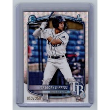 2025 Bowman Gregory Barrios #BCP-7 Bowman Chrome Prospects Wave Refractor #/350 (1:54) Tampa Bay Rays