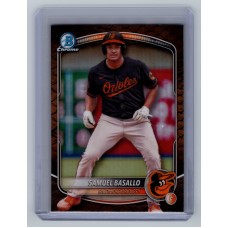 2025 Bowman Samuel Basallo #BCP-109 Bowman Chrome Prospects Reptillian Refractor (1:13) Baltimore Orioles