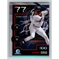 2025 Bowman Angel Genao #BTP-77 Bowman Scouts' Top 100 Cleveland Guardians