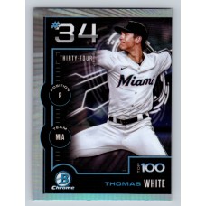 2025 Bowman Thomas White #BTP-34 Bowman Scouts' Top 100 Miami Marlins