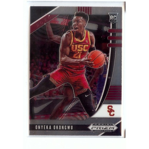 2020-21 Prizm Draft Picks Onyeka Okongwu #5 Base Rookie USC Trojans/Atlanta Hawks