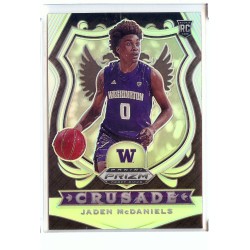 2020-21 Prizm Draft Picks Jaden McDaniels #91 Crusade Prizms Silver Washington Huskies/Minnesota Timberwolves