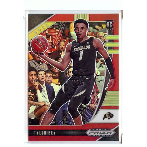2020-21 Prizm Draft Picks Tyler Bey #35 Base Rookie Prizms Red /299 Colorado Buffaloes/Dallas Mavericks