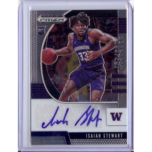 2020-21 Prizm Draft Picks Isaiah Stewart #26 Prospect Autographs Washington Huskies/Detroit Pistons