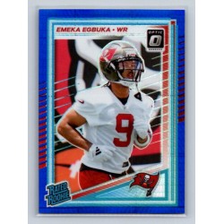 2025 Donruss Optic Emeka Egbuka #265 Rated Rookies Blue Hyper Tampa Bay Buccaneers