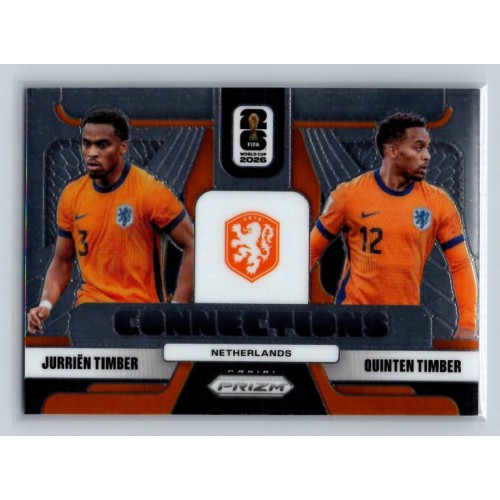 2026 Prizm FIFA World Cup Jurrien Timber/Quinten Timber Connections # 25 Netherlands/Netherlands