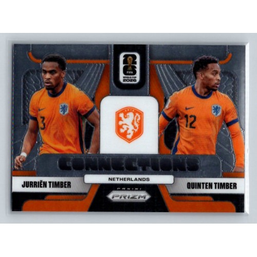 2026 Prizm FIFA World Cup Jurrien Timber/Quinten Timber Connections # 25 Netherlands/Netherlands