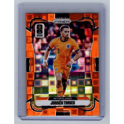 2026 Prizm FIFA World Cup Jurrien Timber Base Prizms Orange Pandora /215 # 309 Netherlands