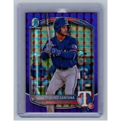 2025 Bowman Paulino Santana #BCP-72 Bowman Chrome Prospects Purple Geometric #/250 (1:415) Texas Rangers 2025 Bowman Paulino Santana #BCP-72 Bowman Chrome Prospects Purple Geometric #/250 (1:415) Texas Rangers