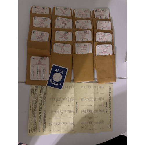 1905 APBA Baseball Season Original Complete Set