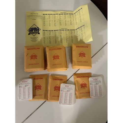 1915 APBA Baseball Season Original Complete Set