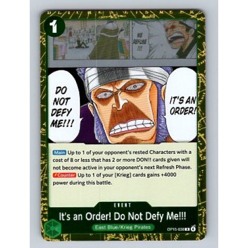 ONE PIECE Adventure on Kami's Island It's an Order! Do Not Defy Me!!!  #OP15-038