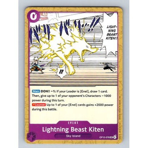 ONE PIECE Adventure on Kami's Island Lightning Beast Kiten  #OP15-076