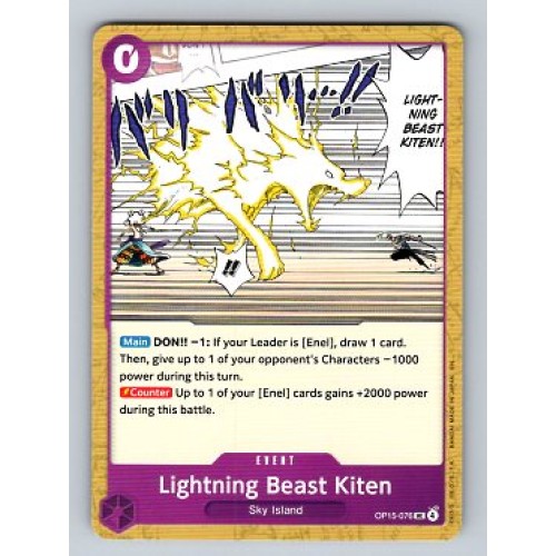 ONE PIECE Adventure on Kami's Island Lightning Beast Kiten  #OP15-076