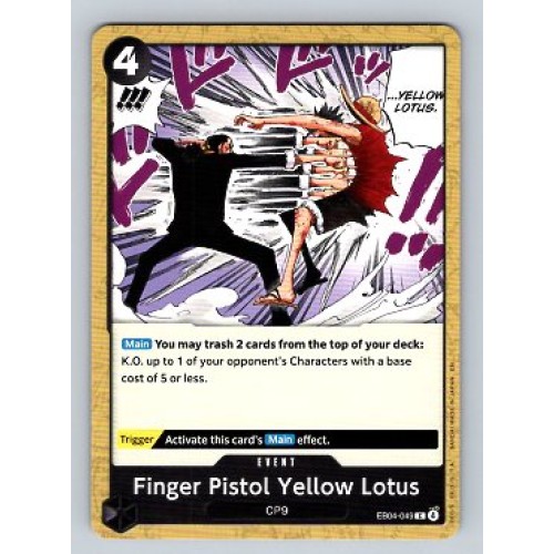 One Piece Extra Booster EB04 Finger Pistol Yellow Lotus  #EB04-049