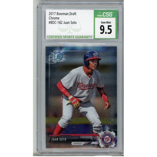 2017 Bowman Draft Juan Soto #BD162 CSG 9.5 Washington Nationals