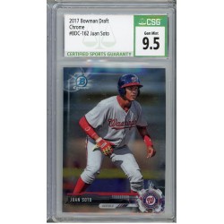 2017 Bowman Draft Juan Soto #BD162 CSG 9.5 Washington Nationals 2017 Bowman Draft Juan Soto #BD162 CSG 9.5 Washington Nationals