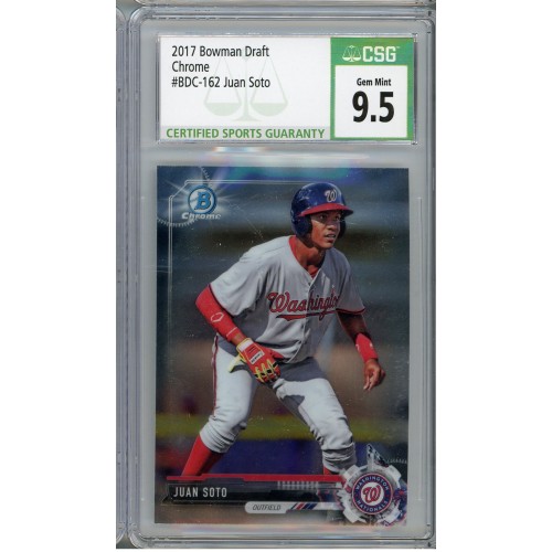 2017 Bowman Draft Juan Soto #BD162 CSG 9.5 Washington Nationals