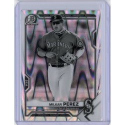 2021 BOWMAN DRAFT CHROME MILKAR PEREZ BLACK & WHITE RAYWAVE REFRACTOR BDC-117 SEATTLE MARINERS 2021 BOWMAN DRAFT CHROME MILKAR PEREZ BLACK & WHITE RAYWAVE REFRACTOR BDC-117 SEATTLE MARINERS