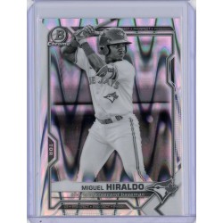 2021 BOWMAN DRAFT CHROME MIGUEL HIRALDO BLACK & WHITE RAYWAVE REFRACTOR BDC-98 TORONTO BLUE JAYS 2021 BOWMAN DRAFT CHROME MIGUEL HIRALDO BLACK & WHITE RAYWAVE REFRACTOR BDC-98 TORONTO BLUE JAYS