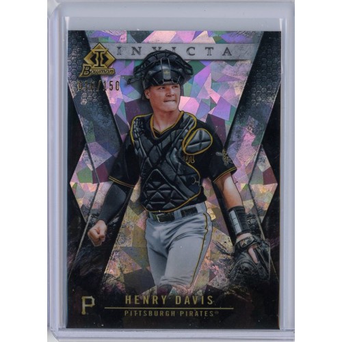 2021 BOWMAN DRAFT CHROME HENRY DAVIS BOWMAN INVICTA CRACKED ICE /150 BI-1 PITTSBURGH PIRATES