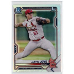 2021 BOWMAN DRAFT CHROME AUSTIN LOVE REFRACTOR BDC-164 ST. LOUIS CARDINALS 2021 BOWMAN DRAFT CHROME AUSTIN LOVE REFRACTOR BDC-164 ST. LOUIS CARDINALS