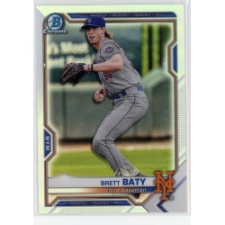 2021 BOWMAN DRAFT CHROME BRETT BATY REFRACTOR BDC-130 NEW YORK METS 2021 BOWMAN DRAFT CHROME BRETT BATY REFRACTOR BDC-130 NEW YORK METS