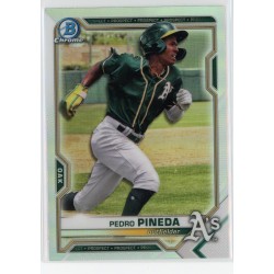 2021 BOWMAN DRAFT CHROME PEDRO PINEDA REFRACTOR BDC-65 OAKLAND ATHLETICS 2021 BOWMAN DRAFT CHROME PEDRO PINEDA REFRACTOR BDC-65 OAKLAND ATHLETICS