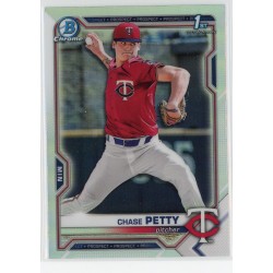 2021 BOWMAN DRAFT CHROME CHASE PETTY REFRACTOR BDC-49 MINNESOTA TWINS 2021 BOWMAN DRAFT CHROME CHASE PETTY REFRACTOR BDC-49 MINNESOTA TWINS