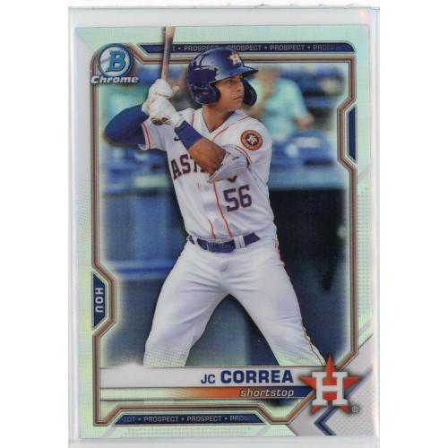 2021 BOWMAN DRAFT CHROME JC CORREA REFRACTOR BDC-29 HOUSTON ASTROS