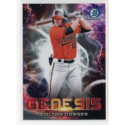 2021 BOWMAN DRAFT CHROME COLTON COWSER GENESIS GNS-5 BALTIMORE ORIOLES 2021 BOWMAN DRAFT CHROME COLTON COWSER GENESIS GNS-5 BALTIMORE ORIOLES