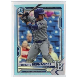 2021 BOWMAN DRAFT CHROME HERIBERTO HERNANDEZ SKY BLUE REFRACTOR BDC-100 TAMPA BAY RAYS 2021 BOWMAN DRAFT CHROME HERIBERTO HERNANDEZ SKY BLUE REFRACTOR BDC-100 TAMPA BAY RAYS