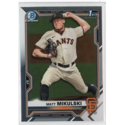 2021 BOWMAN DRAFT CHROME MATT MIKULSKI BASE BDC-179 SAN FRANCISCO GIANTS 2021 BOWMAN DRAFT CHROME MATT MIKULSKI BASE BDC-179 SAN FRANCISCO GIANTS