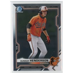 2021 BOWMAN DRAFT CHROME GUNNAR HENDERSON BASE BDC-175 BALTIMORE ORIOLES 2021 BOWMAN DRAFT CHROME GUNNAR HENDERSON BASE BDC-175 BALTIMORE ORIOLES