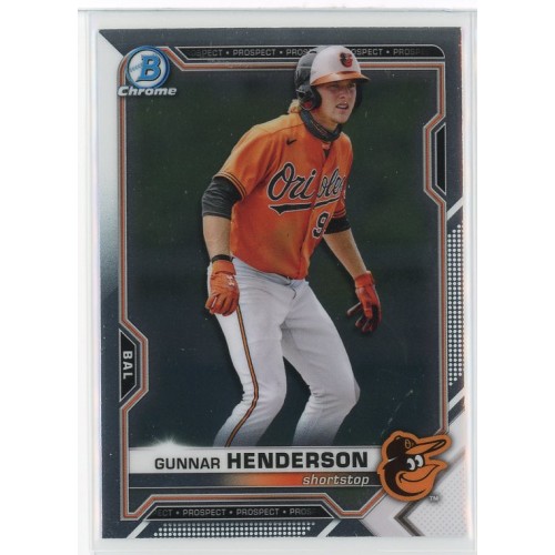 2021 BOWMAN DRAFT CHROME GUNNAR HENDERSON BASE BDC-175 BALTIMORE ORIOLES
