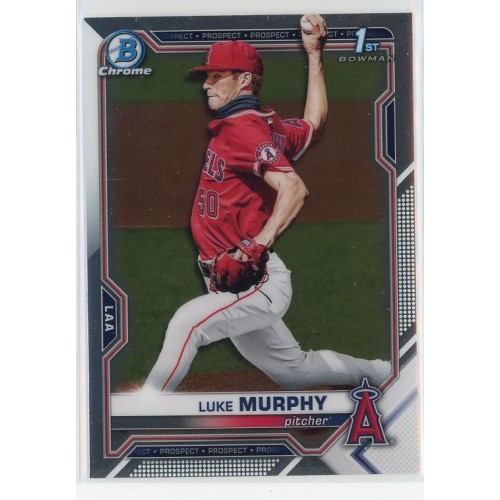 2021 BOWMAN DRAFT CHROME LUKE MURPHY BASE BDC-167 ANGELS